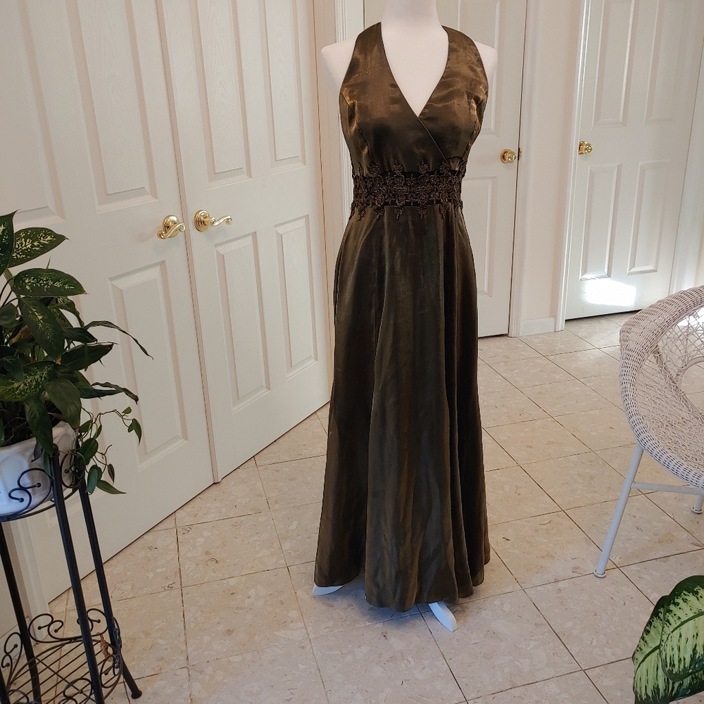 Long halter top, backless, special occasion dress